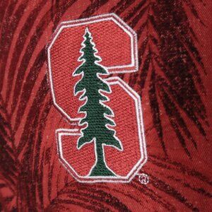 Stanford Cardinal Red Silk Tommy Bahama Camp Shirt (M) NEW!!! 🏈